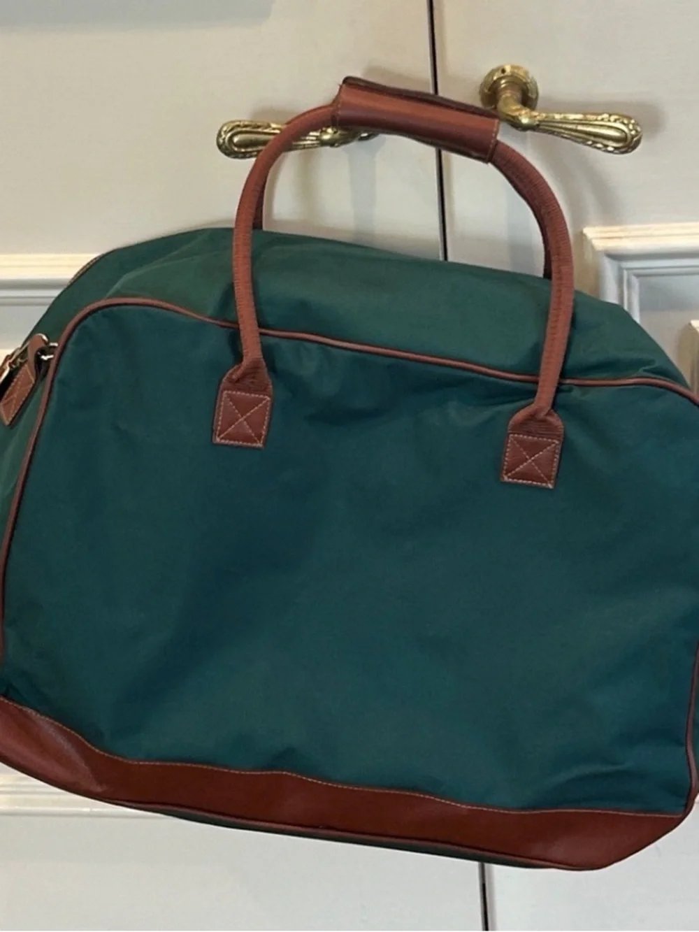 Vintage Polo Ralph Lauren Canvas Weekender Travel Bag Structured Satchel